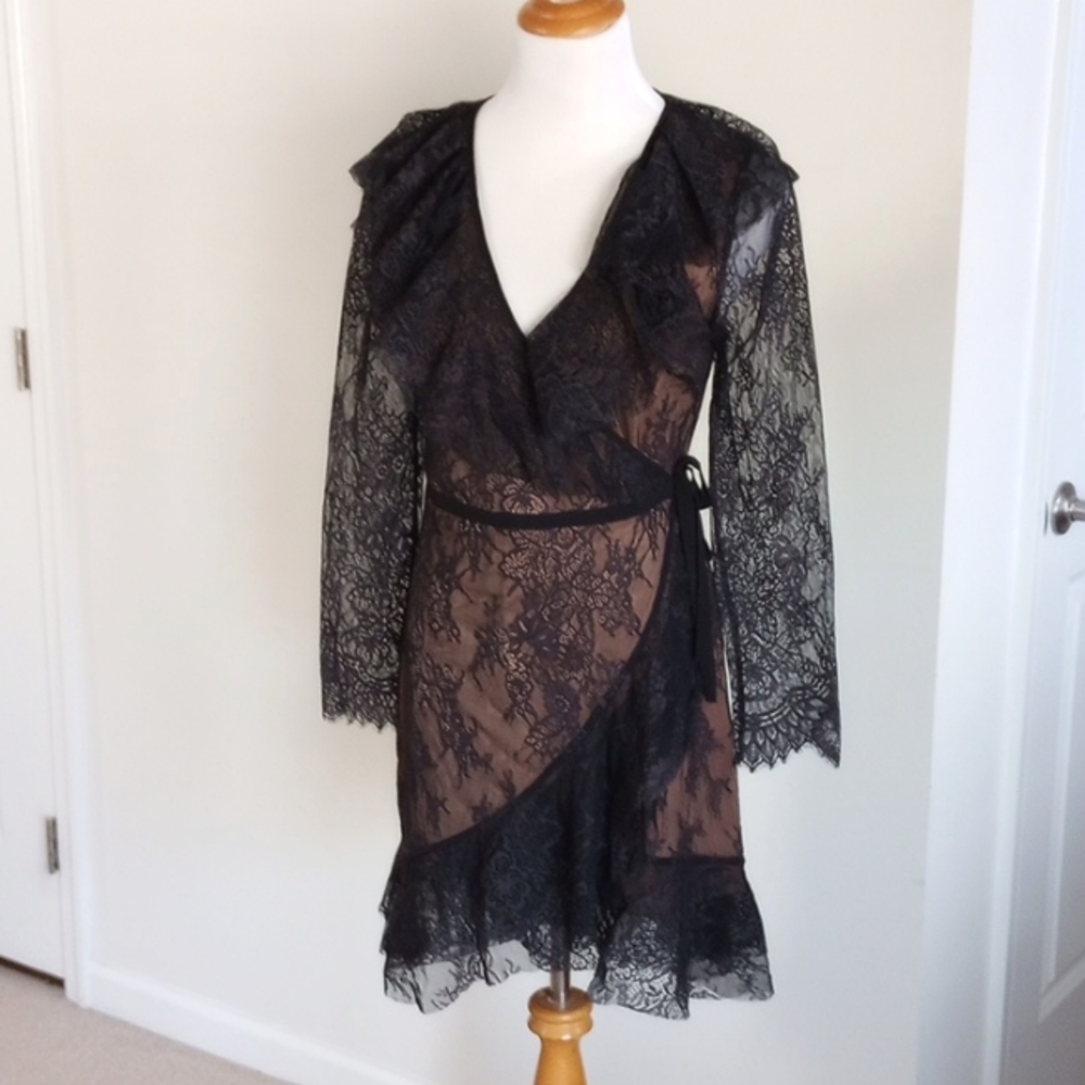 For Love & Lemons Stunning Lace Wrap Dress, Size M